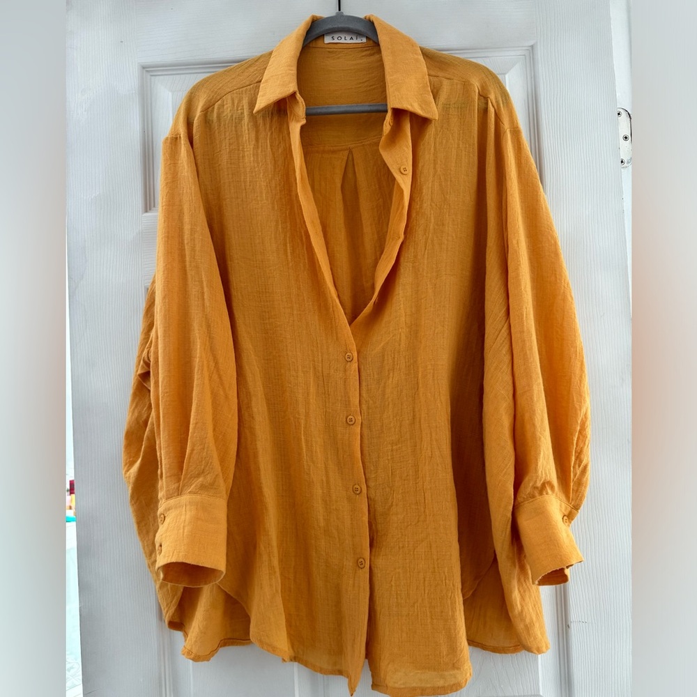 Beach coverup, oversized shirt